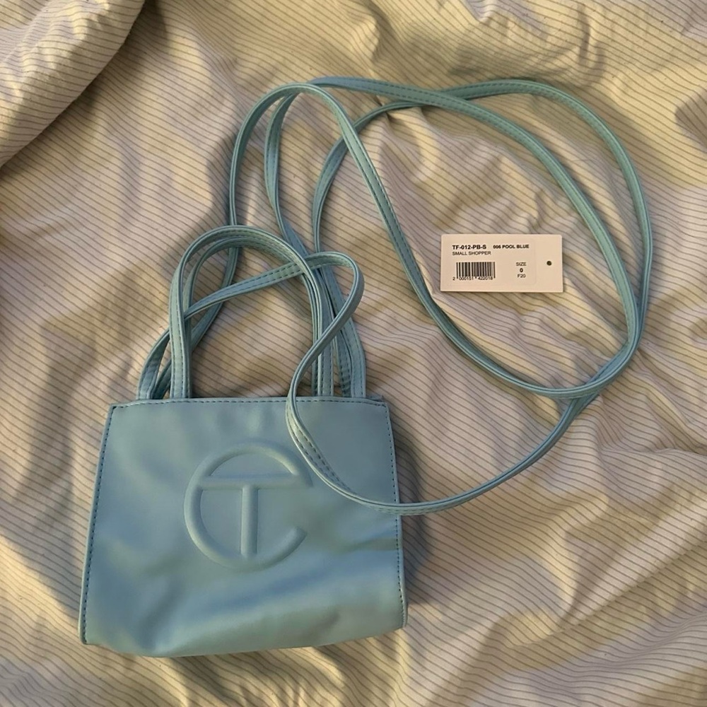 Telfar Light Blue Shopping Bag